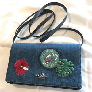 Coach Blue Denim Crossbody Bag